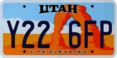 UT license plate Y226FP