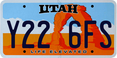 UT license plate Y226FS