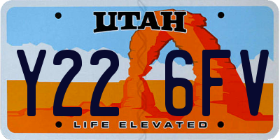UT license plate Y226FV