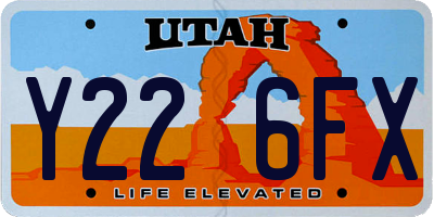 UT license plate Y226FX