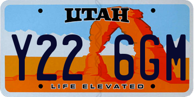 UT license plate Y226GM