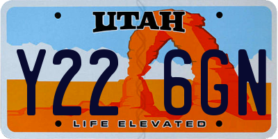 UT license plate Y226GN