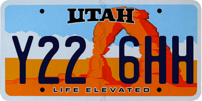 UT license plate Y226HH