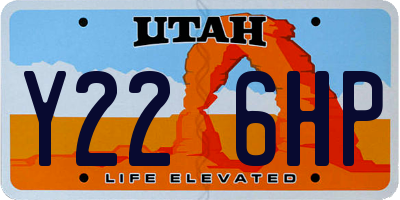 UT license plate Y226HP