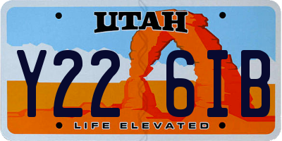 UT license plate Y226IB