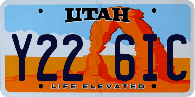 UT license plate Y226IC