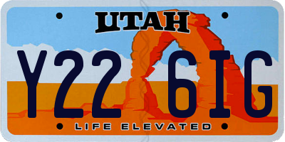 UT license plate Y226IG