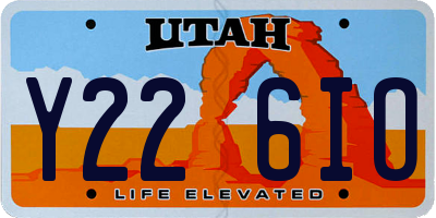 UT license plate Y226IO