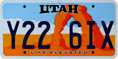UT license plate Y226IX