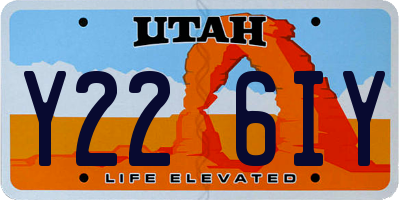 UT license plate Y226IY