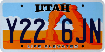 UT license plate Y226JN