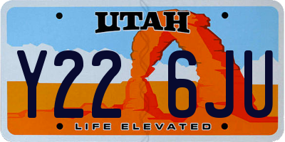 UT license plate Y226JU