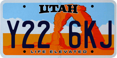 UT license plate Y226KJ