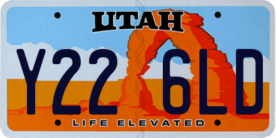 UT license plate Y226LD