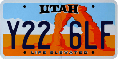 UT license plate Y226LF