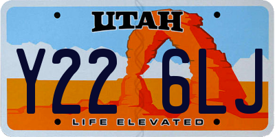 UT license plate Y226LJ