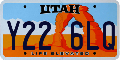 UT license plate Y226LQ