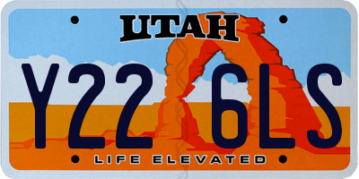 UT license plate Y226LS