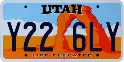 UT license plate Y226LY