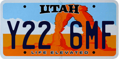 UT license plate Y226MF