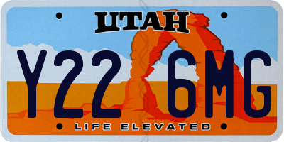 UT license plate Y226MG
