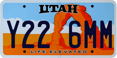 UT license plate Y226MM