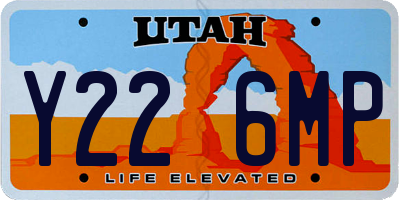 UT license plate Y226MP