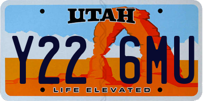 UT license plate Y226MU