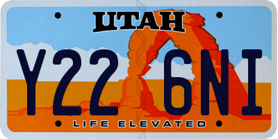UT license plate Y226NI