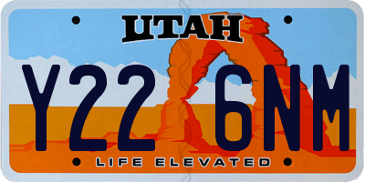UT license plate Y226NM