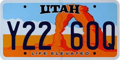 UT license plate Y226OQ