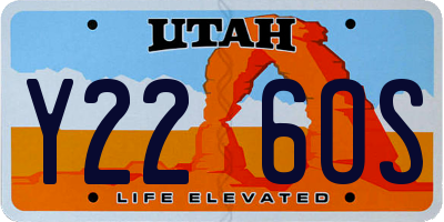 UT license plate Y226OS