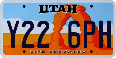 UT license plate Y226PH