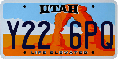 UT license plate Y226PQ