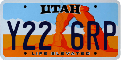UT license plate Y226RP