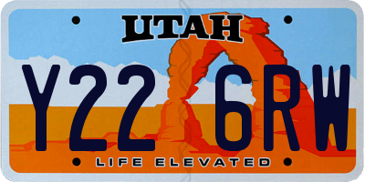 UT license plate Y226RW