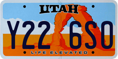 UT license plate Y226SO