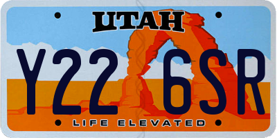 UT license plate Y226SR