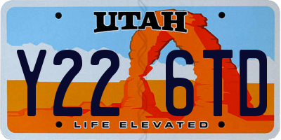UT license plate Y226TD
