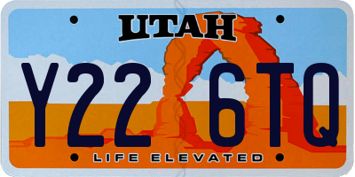 UT license plate Y226TQ
