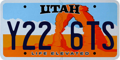 UT license plate Y226TS