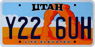 UT license plate Y226UH