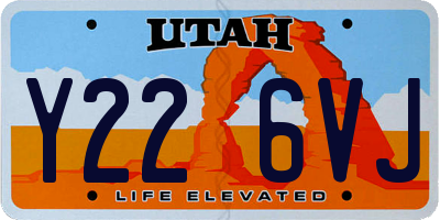 UT license plate Y226VJ