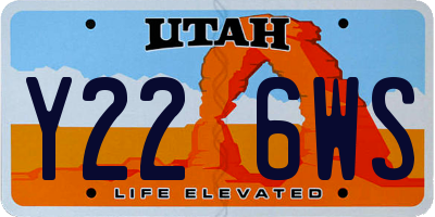 UT license plate Y226WS