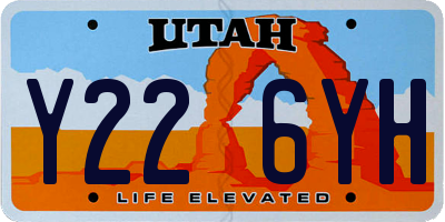 UT license plate Y226YH