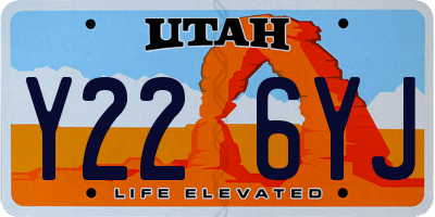 UT license plate Y226YJ