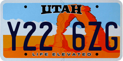 UT license plate Y226ZG