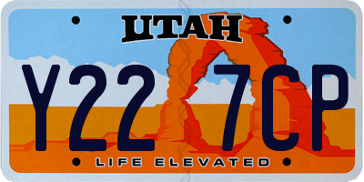 UT license plate Y227CP