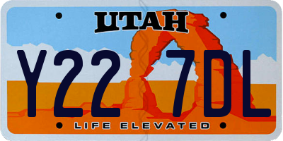 UT license plate Y227DL