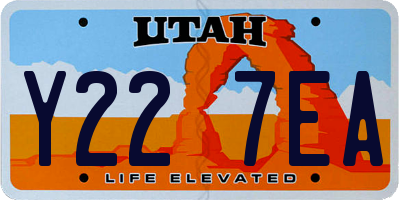 UT license plate Y227EA